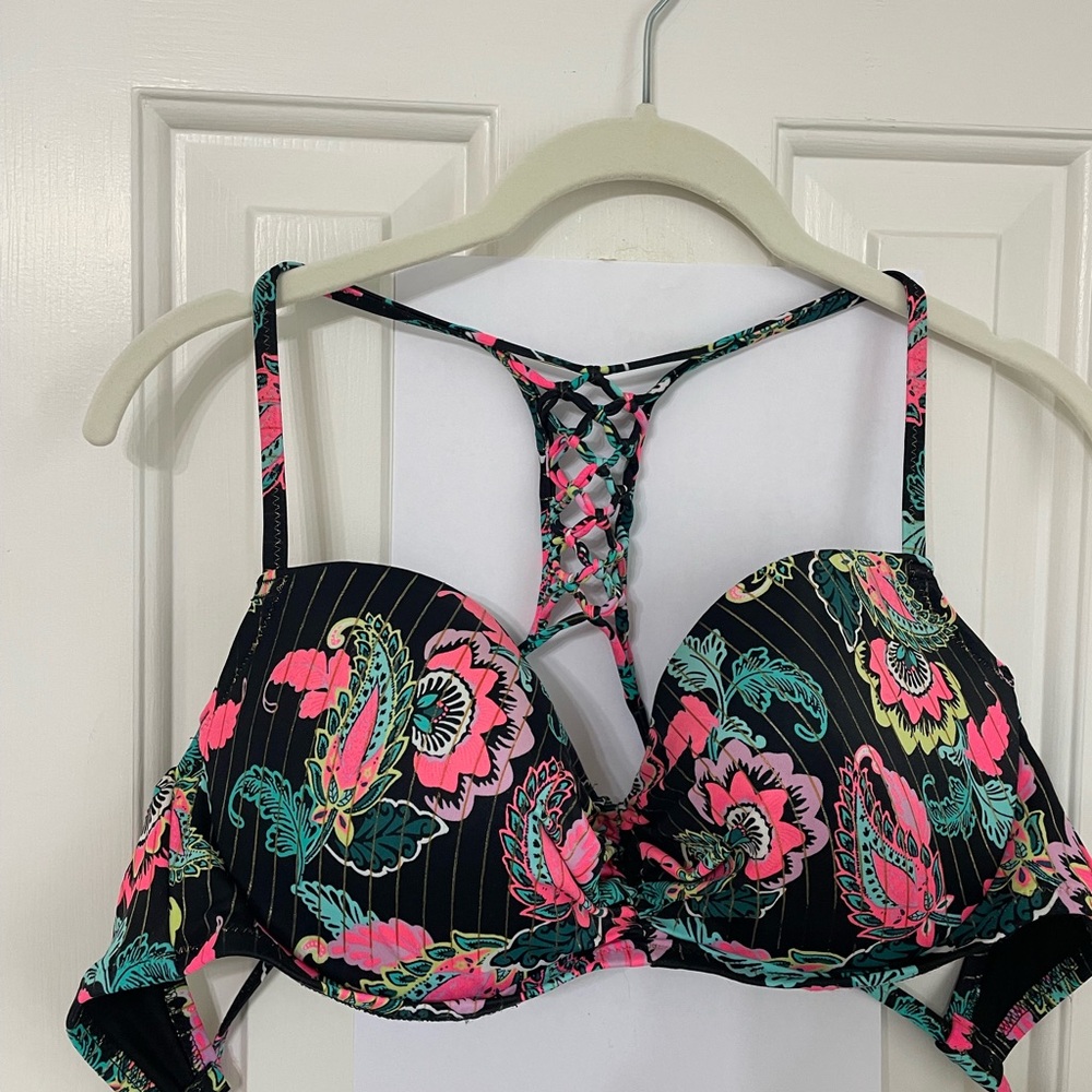 Floral Strappy Bikini Top
